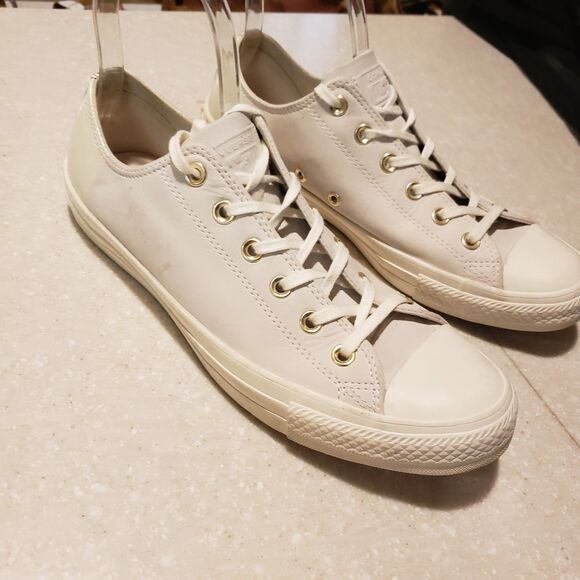Converse All Star Blocked Nubuck CTAS Ox Egret Leather Womens 10 Mens 8 - Picture 1 of 10